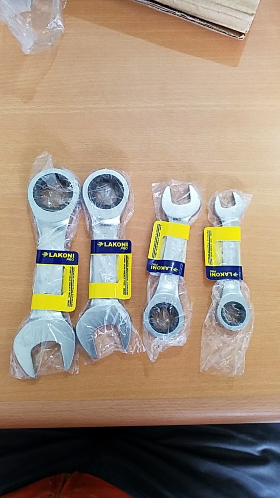 Lakoni Pro Kunci Ring Pas Rachet Pendek 8 - 19 Mm Stubby Gear Wrench