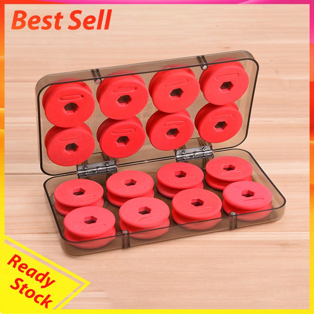 16pcs Papan Penggulung Senar Pancing Portable Bahan EVA Dengan Kotak Penyimpanan