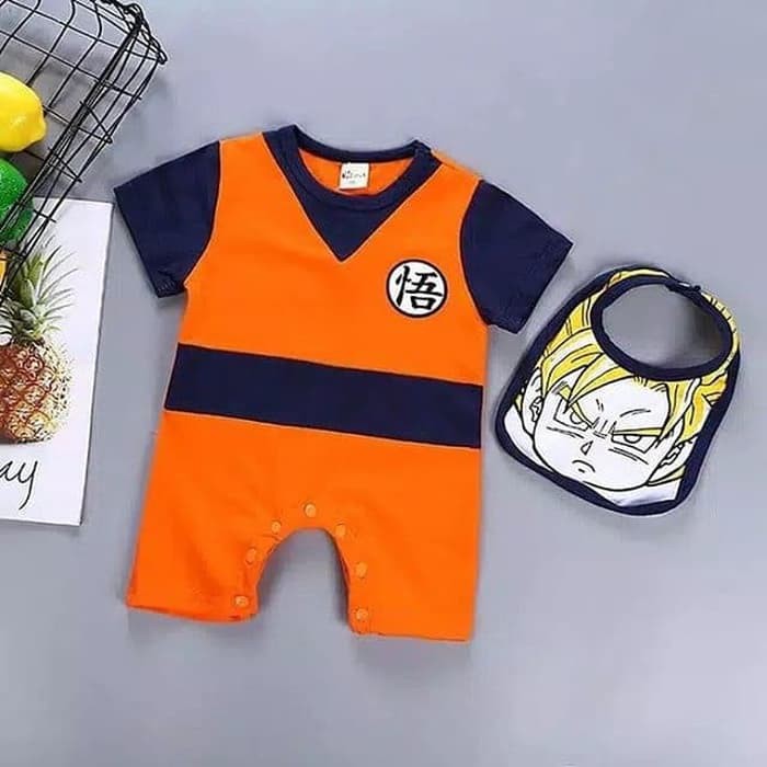 baju bayi Jumper dragon ball + bibip | baju anak import murah
