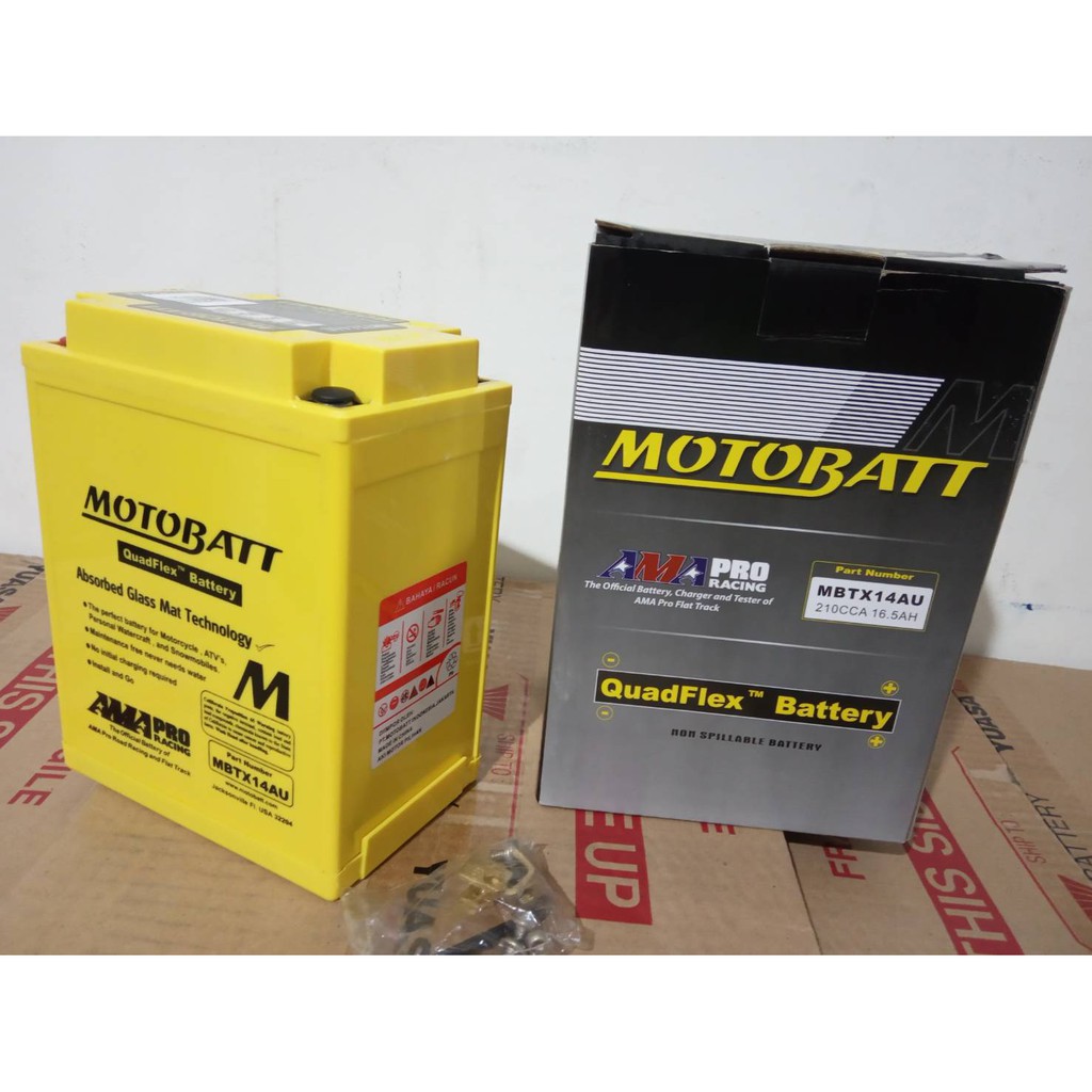 Aki motor Kawasaki KLF 300 Motobatt MBTX14AU Quadflex