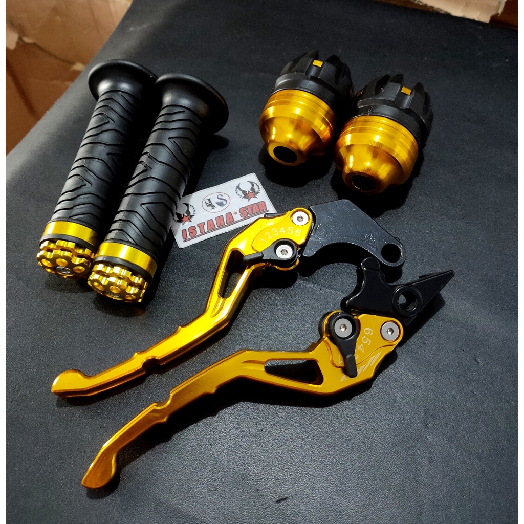 [PROMO] Handle Rem / Handlebrake Stelan Tiger / Satria Fu / Verza / Megapro / New CB 150 - CNC 1 PAKET EMAS