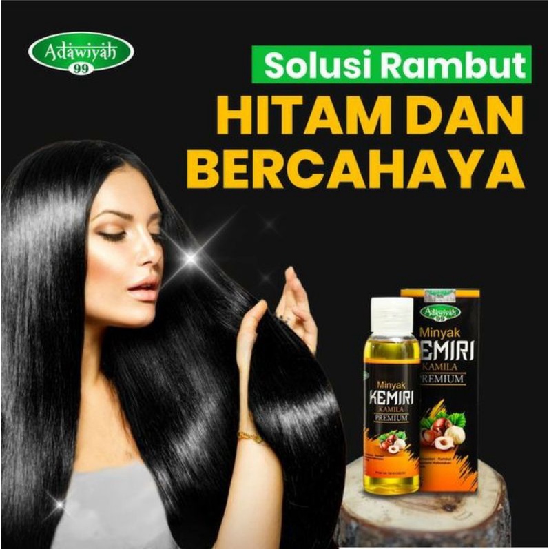 Minyak Kemiri Kamila Premium Adawiyah Mencegah Kerontokan Kebotakan Membuat Rambut Sehat Berkilau