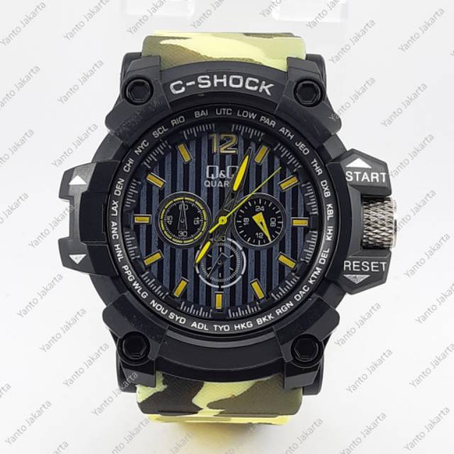 Jam Tangan Pria Sporty C-Shock Analog  Crono Hiasan