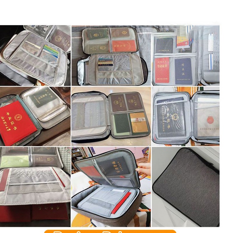 Tas penyimpanan sertifikat/Tas perjalanan/Tas dokumen bag Tempat dokumen penting /Tas Multifungsi storage bag