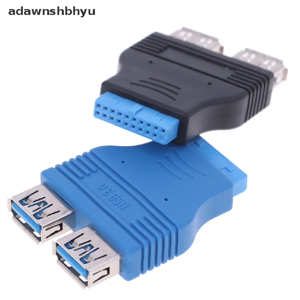 Adawnshbhyu Motherboard 2port USB 3.0 female to 20pin header female Adaptor Sambung