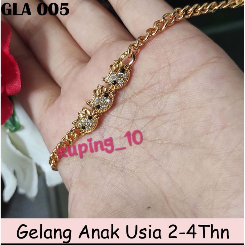 Perhiasan Xuping Gelang Rante Anak - Anak Karakter Hello Kitty Usia 2-4thn