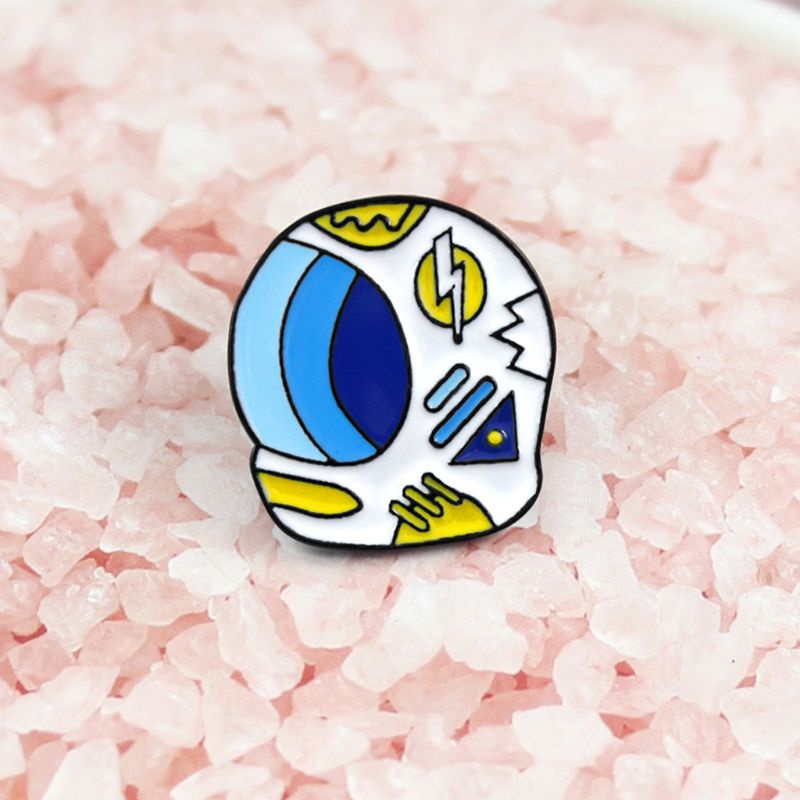 Siy Bros Pin Enamel Desain Kartun Astronot Luar Angkasa Multi Warna Aksesoris Jaket / Tas Ransel Wanita