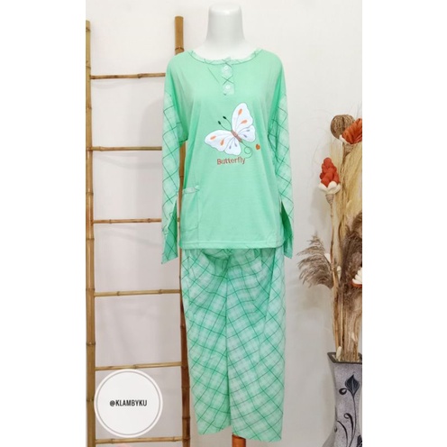 BAJU TIDUR DEWASA BAJU LENGAN PANJANG CELANA PANJANG UKURAN JUMBO BAHAN KAOS PREMIUM STARLIE (COD)-4