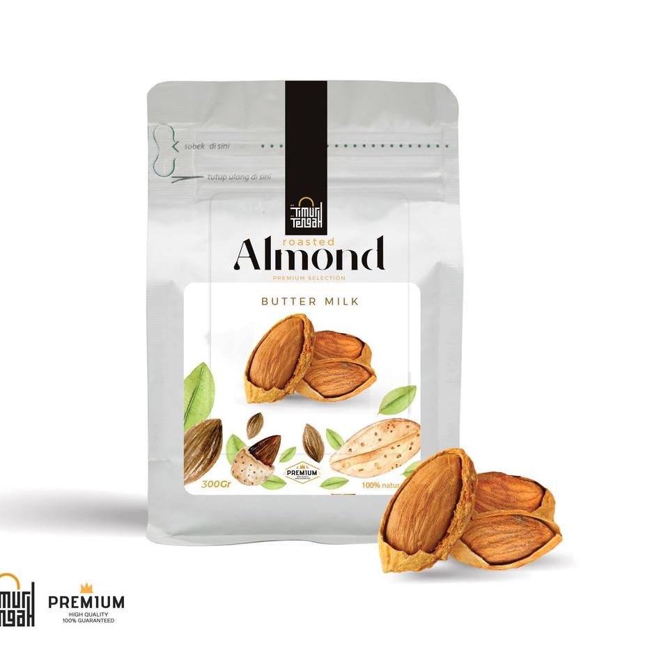 

Kualitas Import Kacang Almond Butter Milk 300 gr Timur Tengah Premium Almond Kulit t88¥