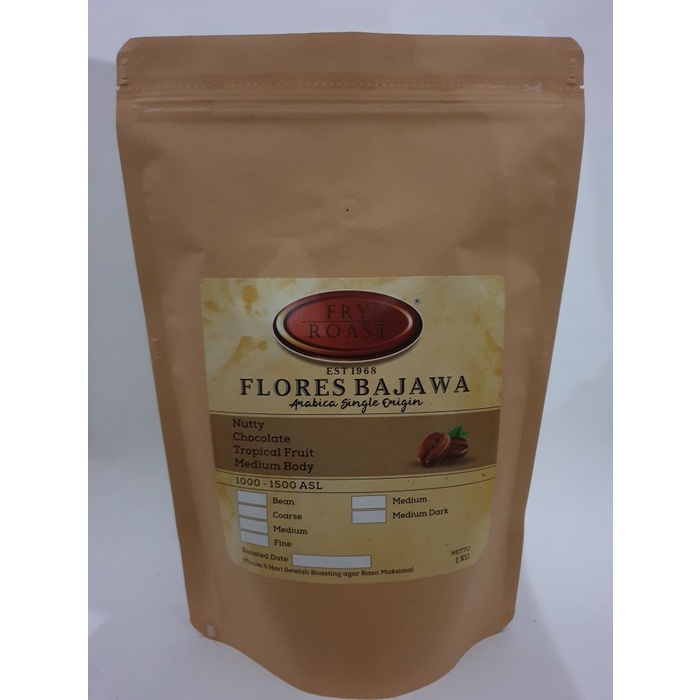 

vf0100f Kopi Arabika Flores Bajawa 1 Kg (Biji/Bubuk) - Biji Ds20X11