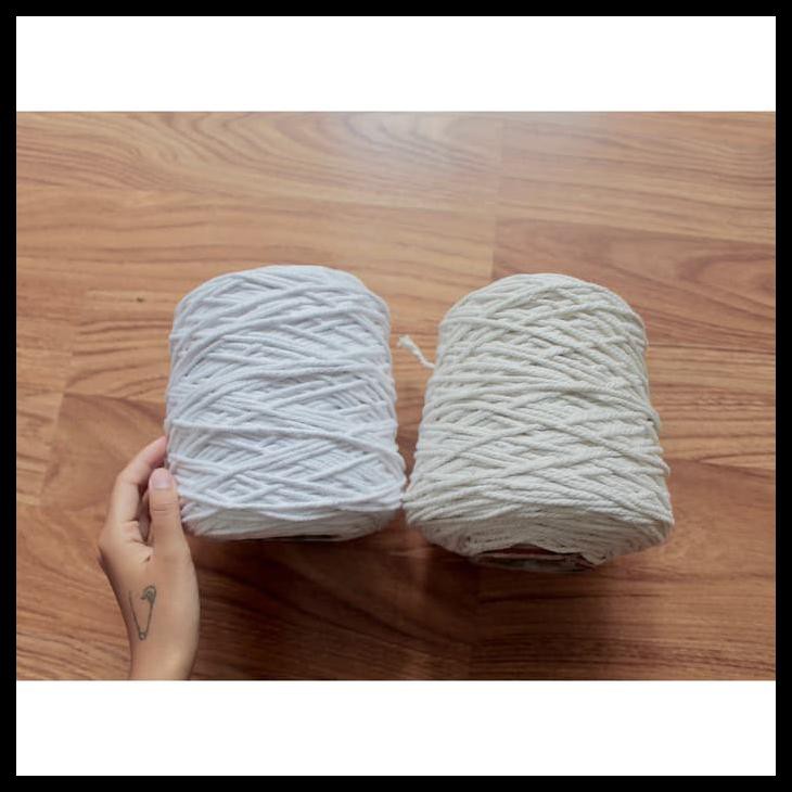 

BEST DEAL TALI KATUN MACRAME DAN KAYU JATI 50CM - PUTIH !!!!!!