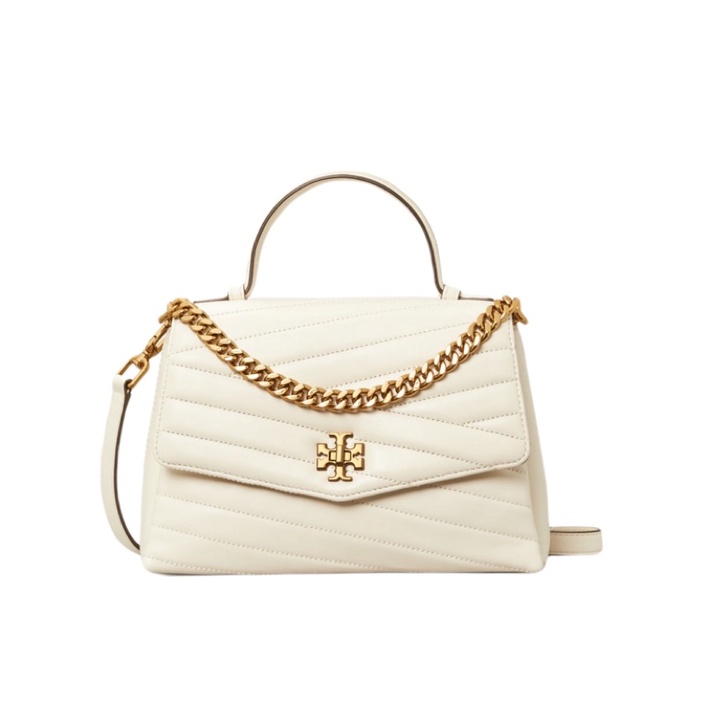 Tory Burch Kira Chevron Top Handle Satchel - White