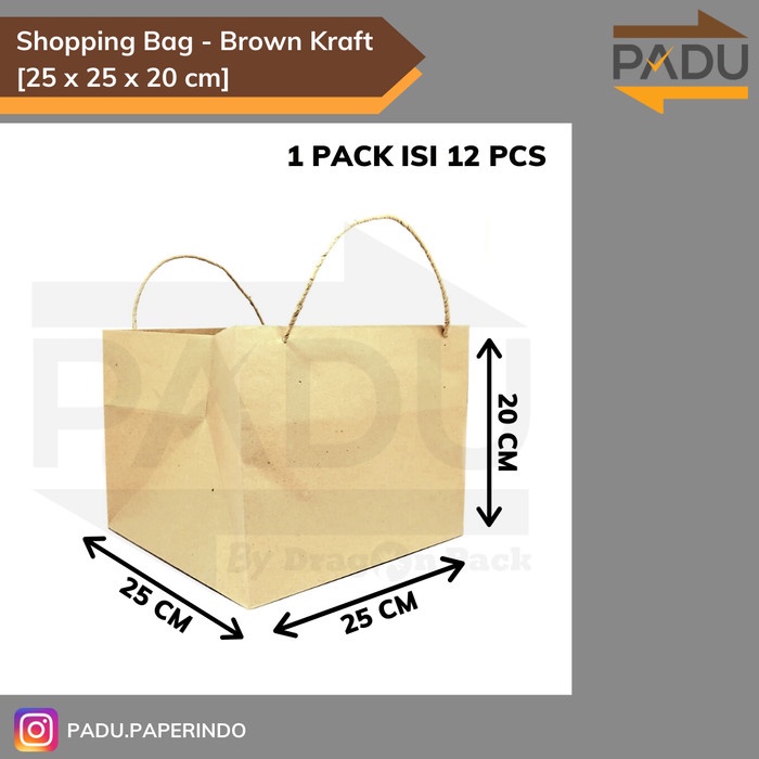 

TERLARIS Shopping Bag 25 x 25 x 20 cm - Paper Bag / Kantong Kertas