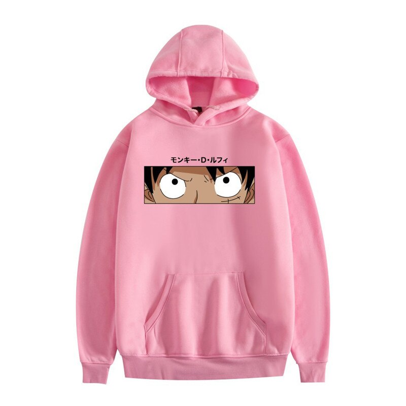 Sweater Hoodie LUFFY EYES Jumper Anime ONE PIECE Pria Wanita Bahan Fleece Size S M L XL XXL XXXL