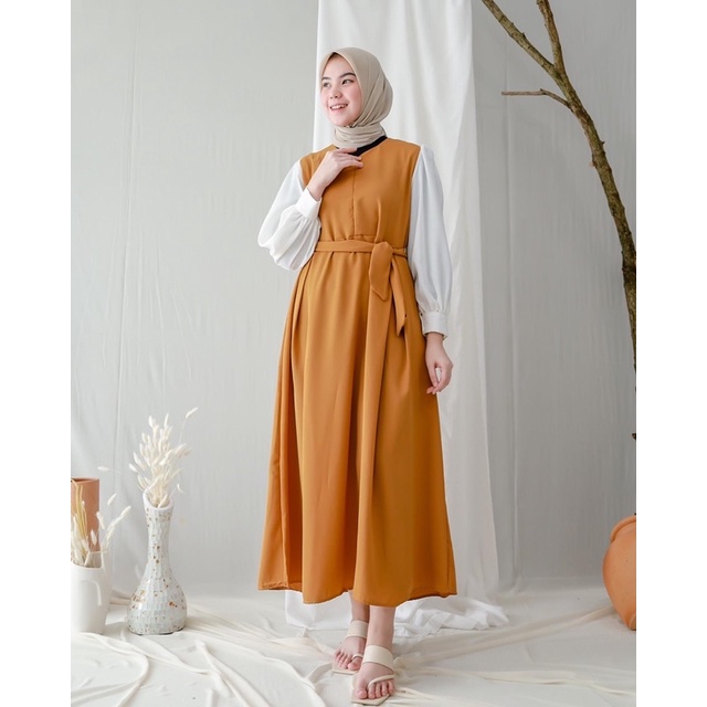 SAILOR MAXI DRESS (Ld 104 Pjg 129) - Gamis Polos Corina Sweding