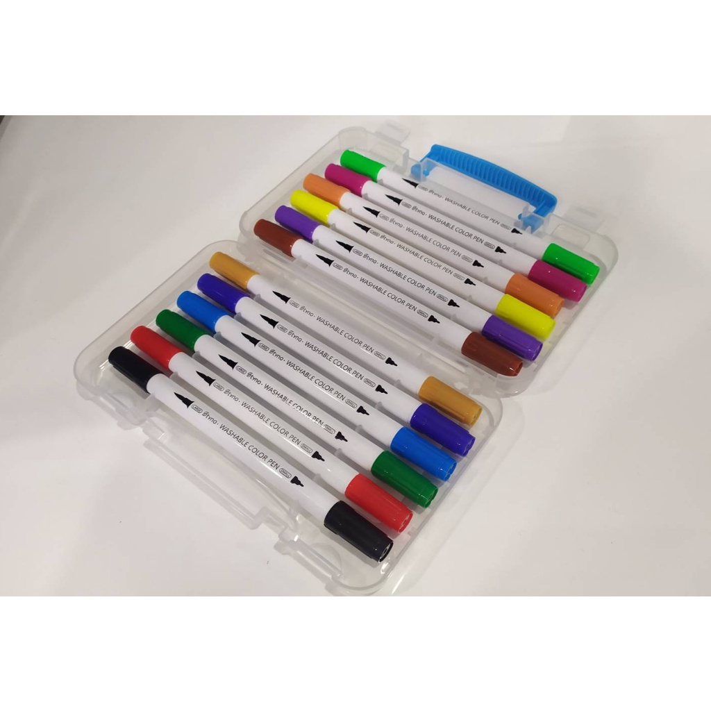 

Brush Pen Set TYNO 12 Warna Dual Tip ST-1722-12 / Pena Kuas Kaligrafi Set TYNO 12 Warna Dual Tip ST-1722-12