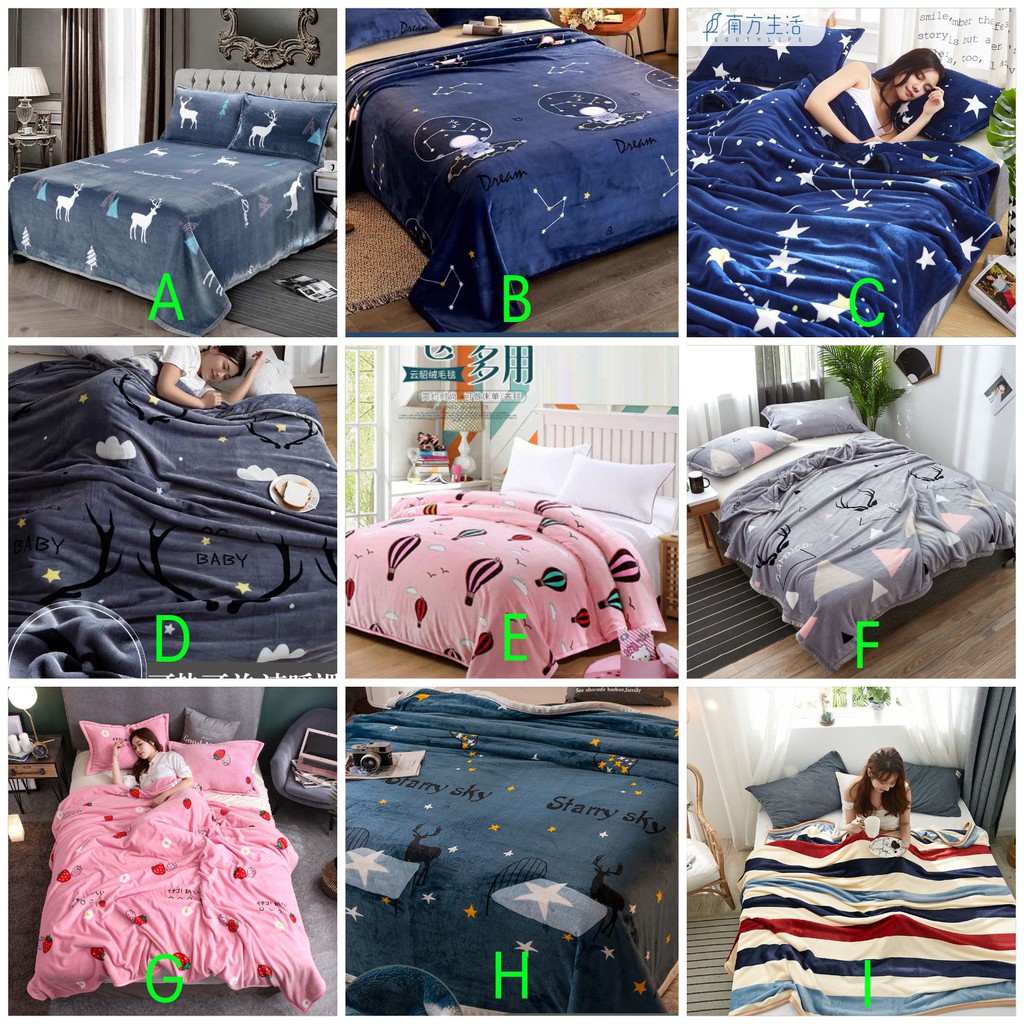Selimut Bulu Dewasa 180 x 200 Cm-1
