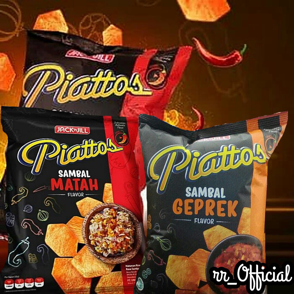 

Makanan Ringan Cemilan Keripik Pedas Piattos Matah Geprek Original 75g