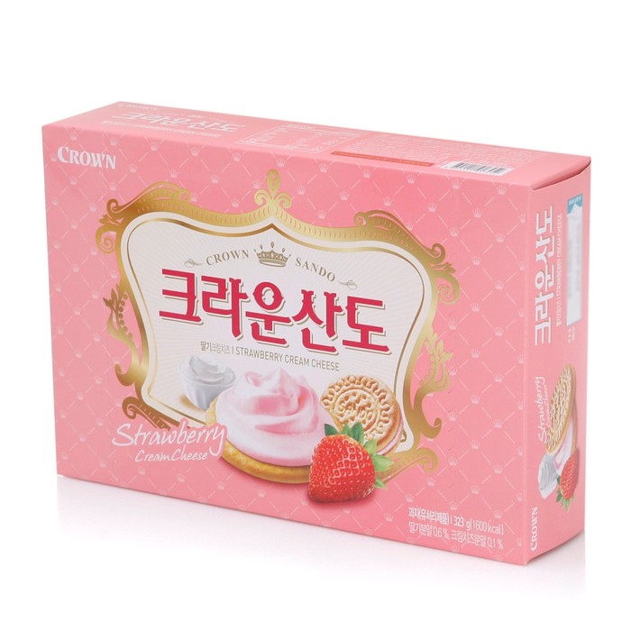 

Crown Sando Strawberry Cream Cheese - biskuit cream strawberry cheese