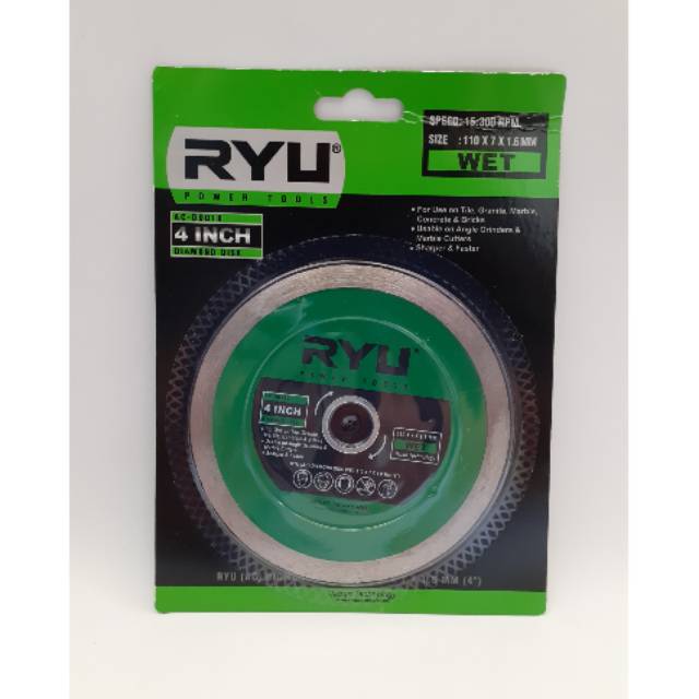 RYU Mata Potong Keramik Granit Wet Diamond Disc 4 Inch Basah