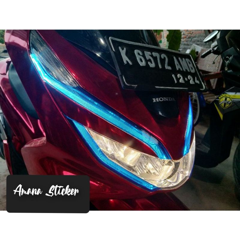 Stiker Alis PCX 150 Polos / Sticker Lampu Alis Atas Bawah PCX 150