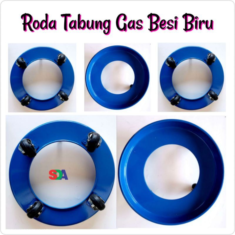 Roda Tabung Gas 3-12kg Besi Biru