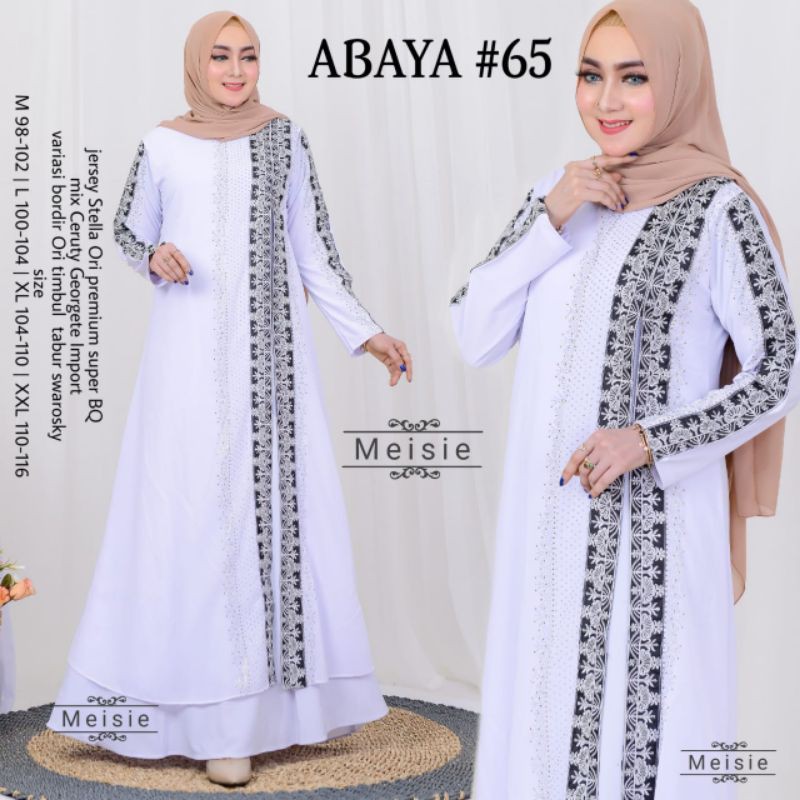 GAMIS TURKEY ABAYA PUTIH TERBARU DI 2020 - GAMIS SYARI FASHION MUSLIM - GAMIS HAWA PUTIH