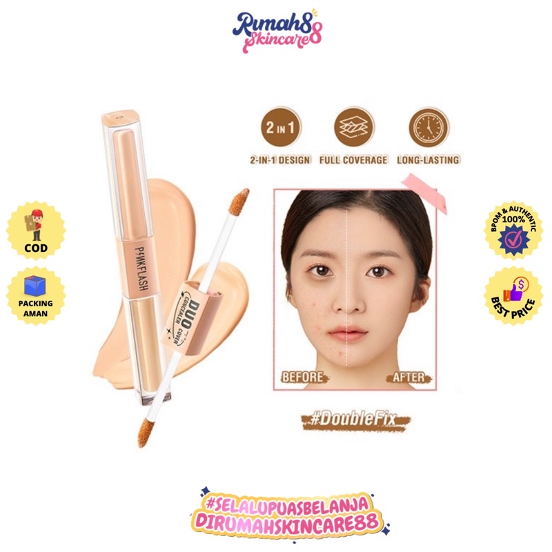 PINKFLASH DoubleFix 2-in-1 Dual-Shade Concealer Full Coverage