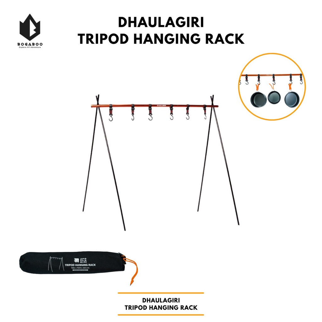 Dhaulagiri Tripod Hanging Rak - Gantungan Alat Camping - Rak Cantolan Alat Masak- Rak Gantung