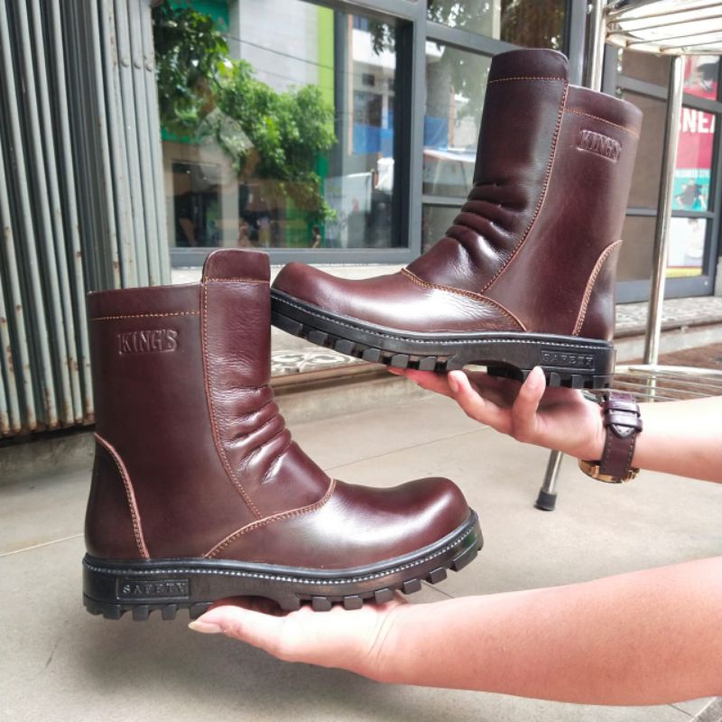 sepatu safety kulit, sepatu safety ujung besi, sepatu safety lapangan, sepatu kerja ujung besi , sep