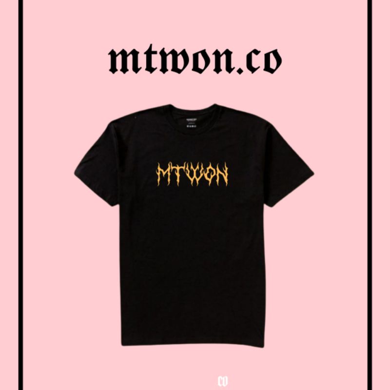 Kaos Distro MTWON EPS 1 Baju CASUAL Logo hitam/black Dewasa Pria Wanita tee Tshirt man women