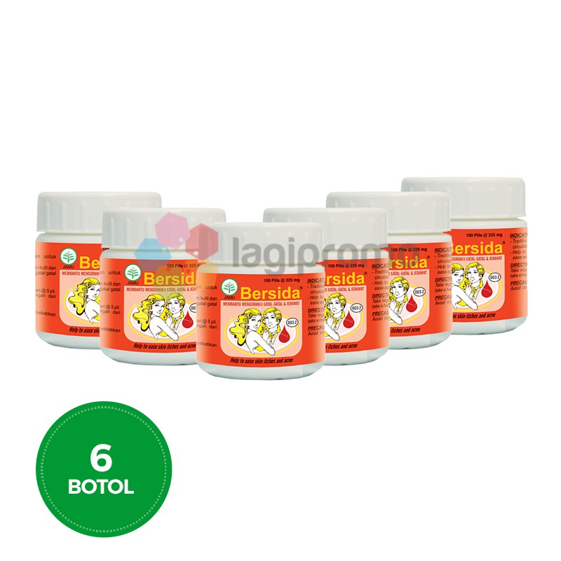

Borobudur Herbal Bersida Pil Obat Gatal Jerawat Bisul Alami - 6 botol