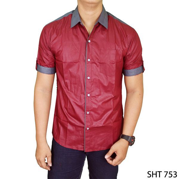 Kemeja Hem Casual Pria - SHT 753