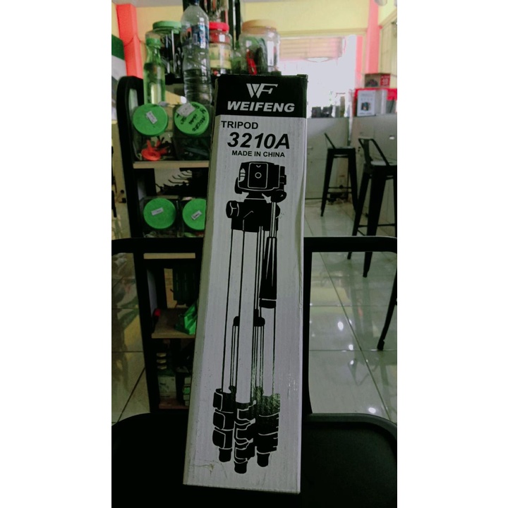 TRIPOD 3210 FULL BLACK 1METER + HOLDER U UNIVERSAL WEIFENG