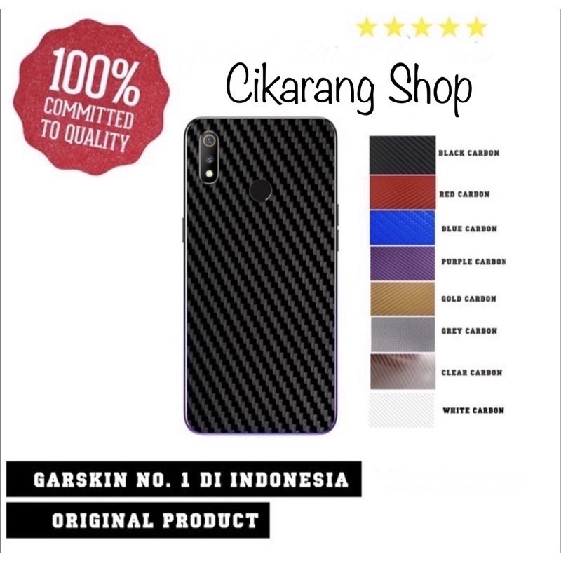 STIKER CARBON / GARSKIN CARBON / SKIN BACKSCREEN PROTECTOR ANTI GORES OPPO A55, A76, RENO 6, RENO 7 4G, A95