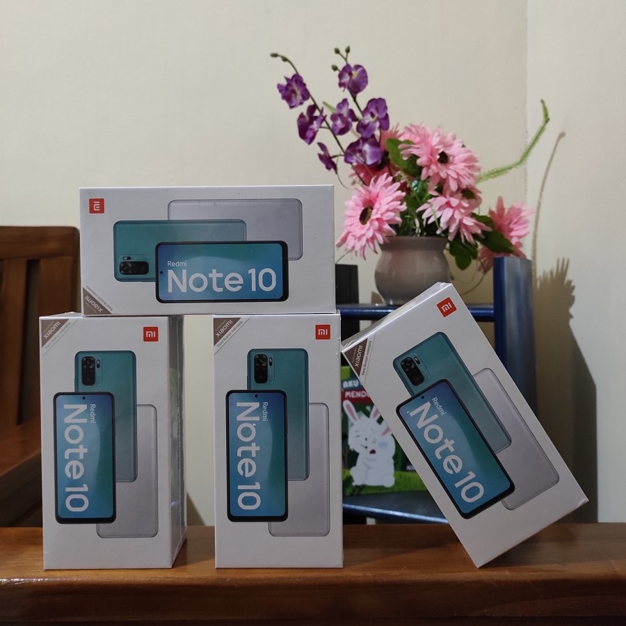 Xiaomi Redmi Note 10 4/64 - Ram 4 GB - Room 64 GB - Baru - Garansi Resmi - Putih - Hijau - Abu Abu
