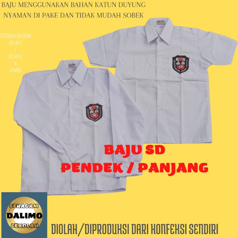 BAJU PUTIH PENDEK SD SERAGAM SEKOLAH SERAGAM DALIMO SERAGAM ANAK SERAGAM OBRAL SERAGAM BAGUS SERAGAM