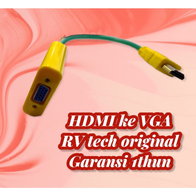 HDMI to VGA converter RV tech original garansi resmi 1tahun