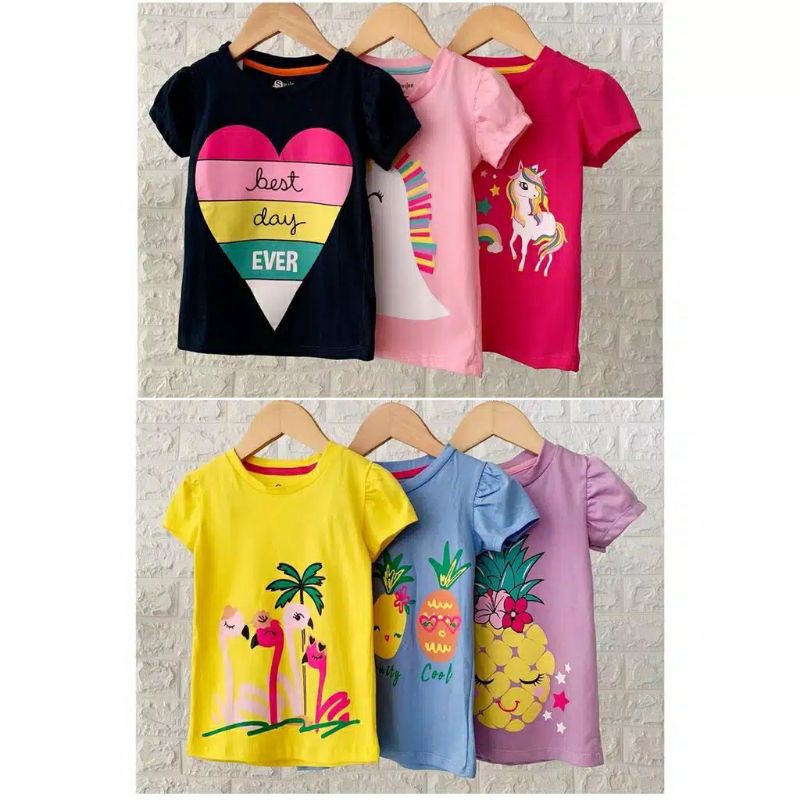 Baju Kaos Anak Perempuan - Baju Anak Perempuan 1-5 Tahun