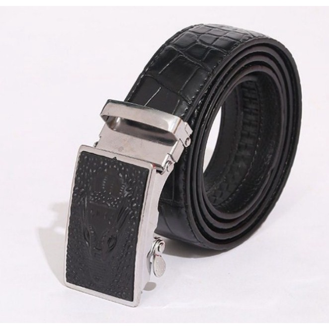 Belt  model rel matic semi kulit buaya cokelat hitam Black A3K4 Tali Disesuaikan New product Formal 