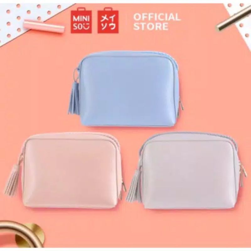 Miniso Rectangle Solid Color Bag Tas Selempang Tali Kepang Tassel