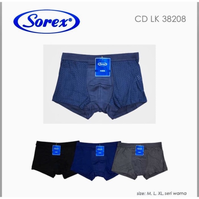 CD | Celana Dalam Boxer Pria SOREX-MEN’S 38208 Motif Pori-Pori isi 2