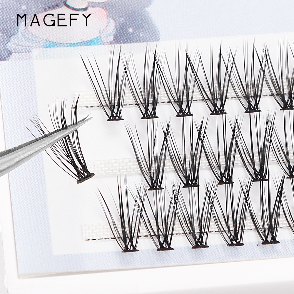 MAANGE Bulu Mata Palsu Tanam Eyelash Extension Ekstensi Alami Tanam Ekstra Alami Untuk Lembut 7163