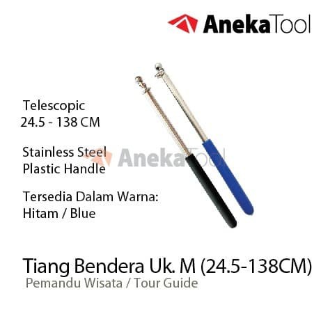 AnekaTool Tiang Bendera Tour Guide Stainless Steel  Size  Medium