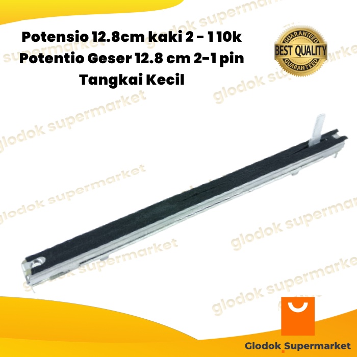 Potensio 12.8cm kaki 2 - 1 10k Potentio Geser 12.8 cm 2-1 pin Tangkai Kecil