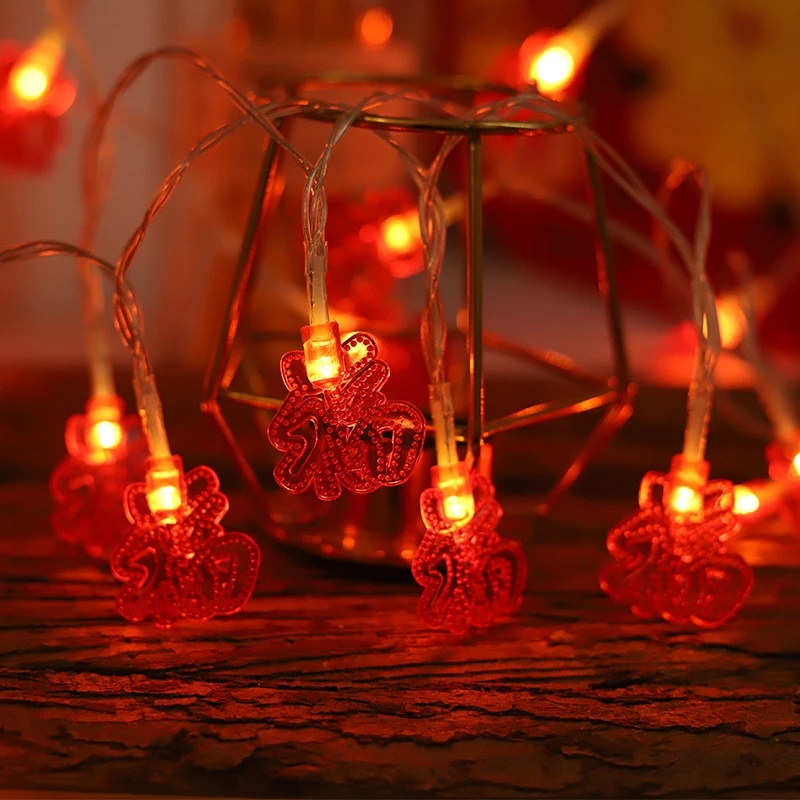 5 Styles Red New Year Scene Layout LED Light String/ Traditional Chinese Knot Fu Modeling Hanging Lamp/ Spring Festival Decoration Light