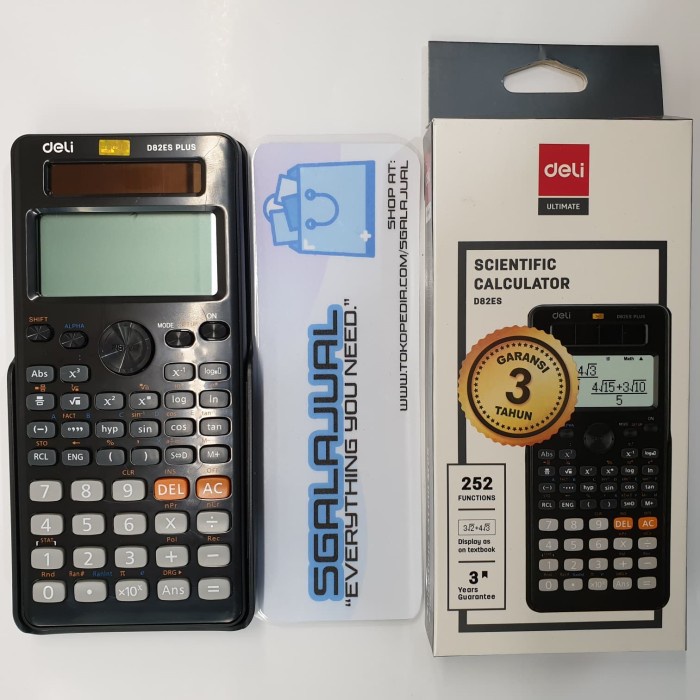 

CODE634 Deli D82ES scientific calculator natural look