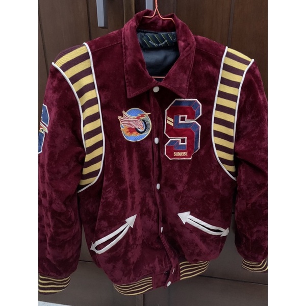 Apex Varsity Jacket Maroon Pacific Sunrise Limited Edition - Preloved Jual Rugi