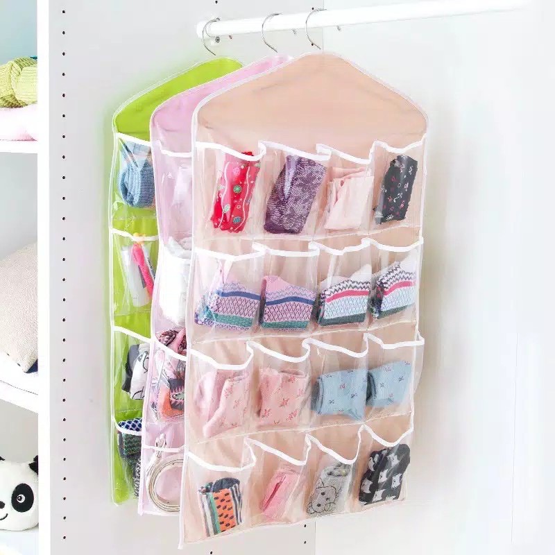 DC - Tempat Celana Dalam Serbaguna Pouch Hanging Gantung Organizer 16 Sekat