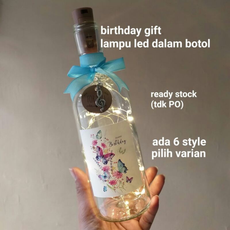 birthday gift lampu led dalam botol kaca kado unik kado ulang tahun